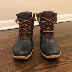 Women's Saltwater Duck Boot - Tan and Navy